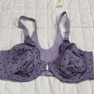 Purple Polka Dot Women's Bra